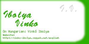 ibolya vinko business card
